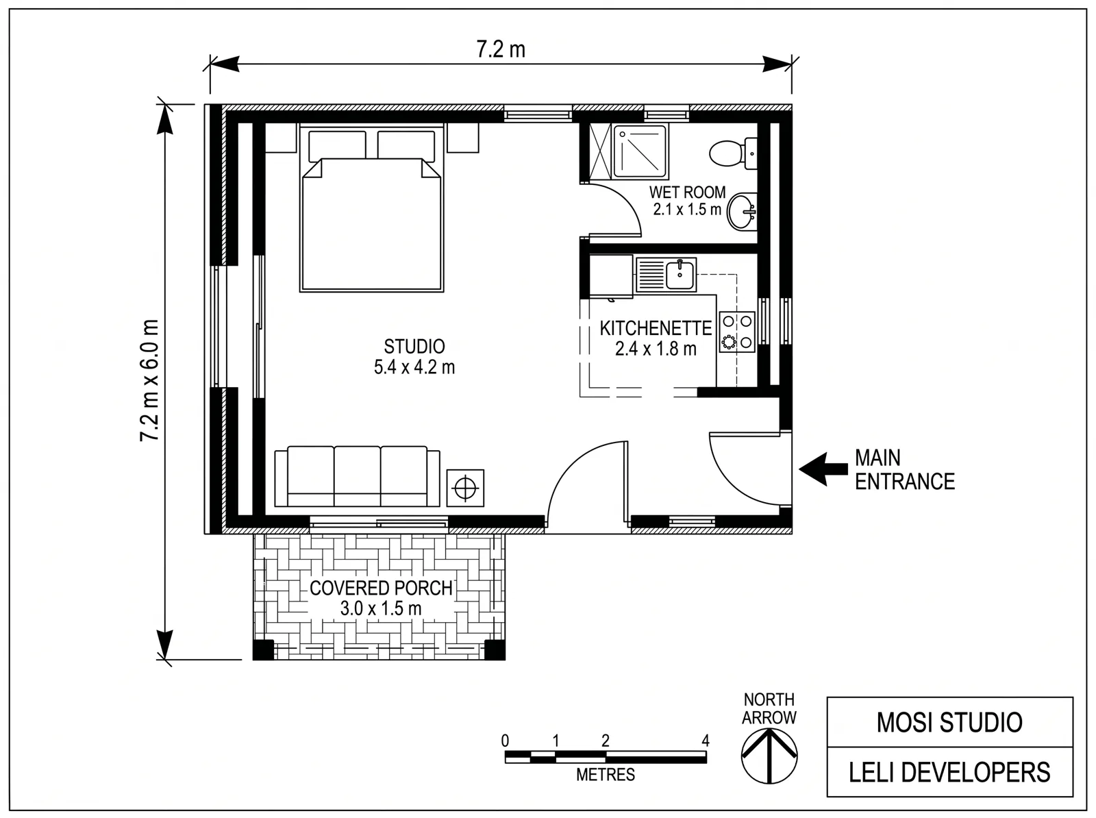 Mosi Studio floor plan